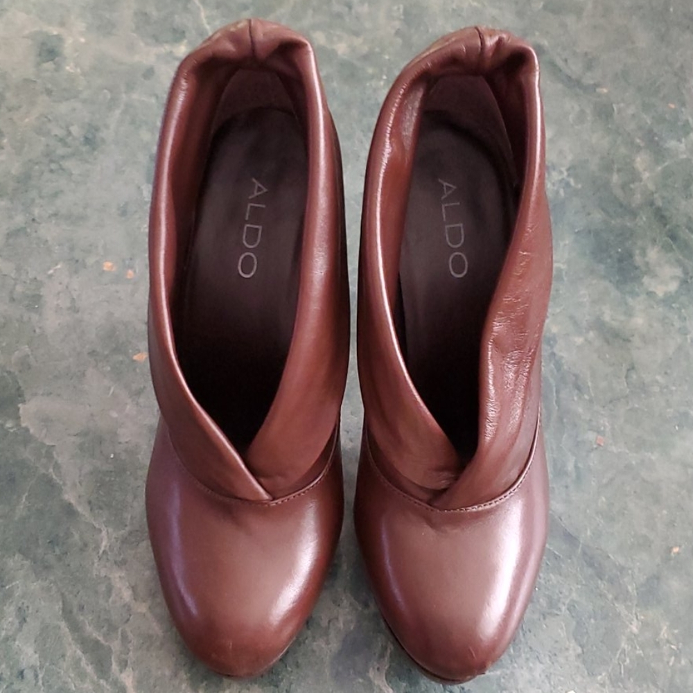 Aldo Brown Bootie Heels